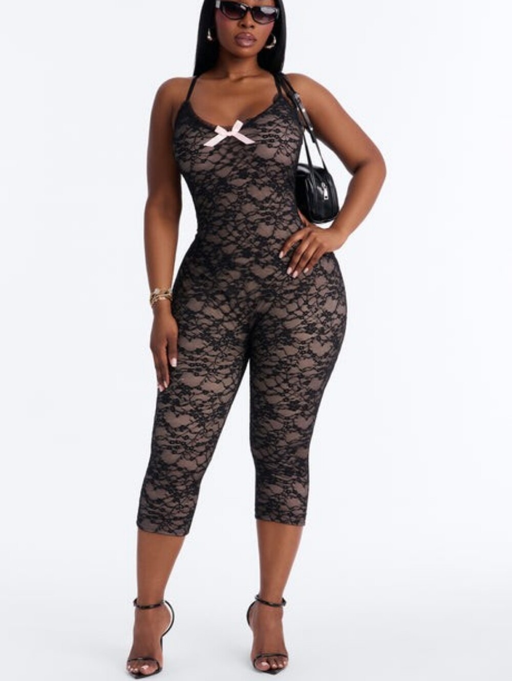Fashion Nova | NWT Sabrina Lace Capri Jumpsuit Size 1X
